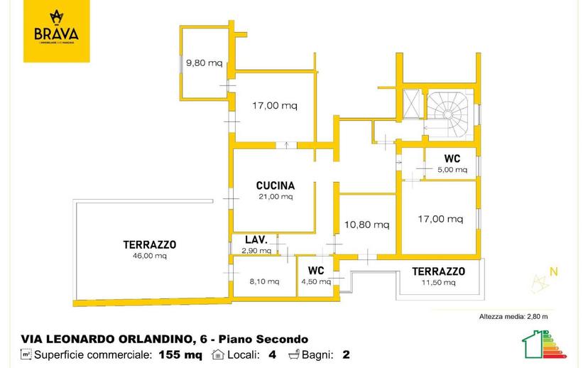 Attico via Leonardo Orlandino, Resuttana, Palermo — foto 31 di 44