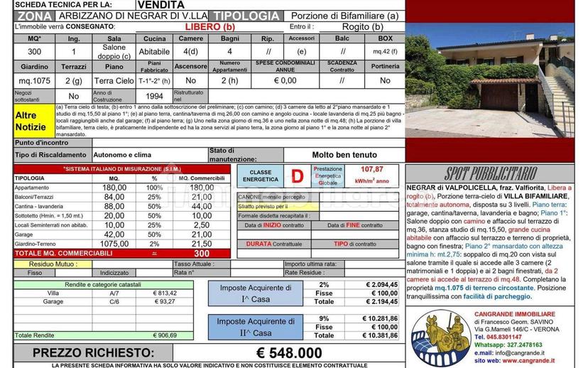 Villa bifamiliare, ottimo stato, 180 m², Arbizzano-santa Maria, Negrar di Valpolicella — foto 48 di 59