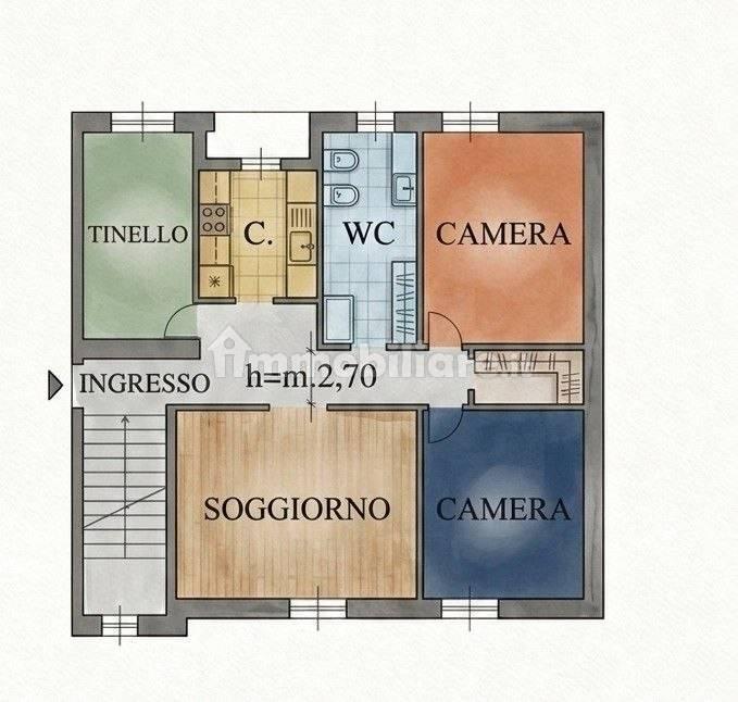 Quadrilocale via Saluggia 7, Centro, Livorno Ferraris — foto 4 di 16