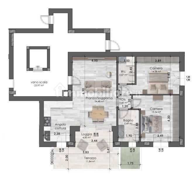 Trilocale via alberti, Centro, Formigine